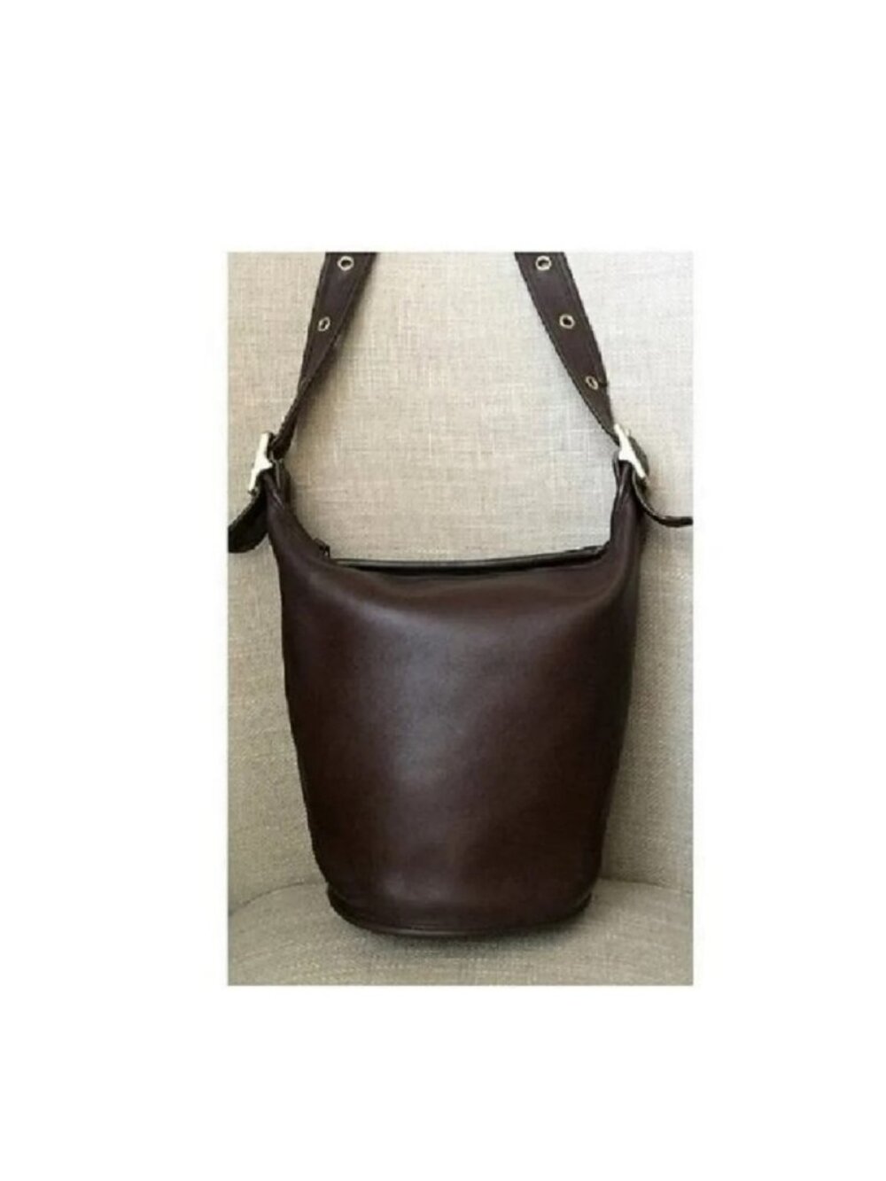COACH Vintage Helen's Legacy Brown Leather Bucket Bag Purse 9953